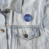 Morpho vlinder / Galaxy Mandala Ronde Button 3,2 Cm (In situ)