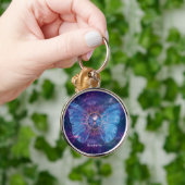 Morpho vlinder / Galaxy Mandala Sleutelhanger (Hand)