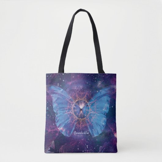 Morpho vlinder / Galaxy Mandala Tote Bag (Voorkant)