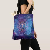 Morpho vlinder / Galaxy Mandala Tote Bag (Dichtbij)