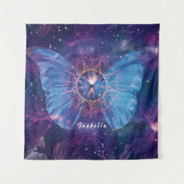 Morpho vlinder / Galaxy Mandala Wandkleed