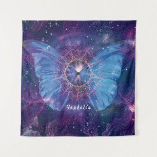 Morpho vlinder / Galaxy Mandala Wandkleed