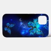 Morpho Vlinder in de Donkere Achtergrond Case-Mate iPhone Case (Achterkant (horizontaal))