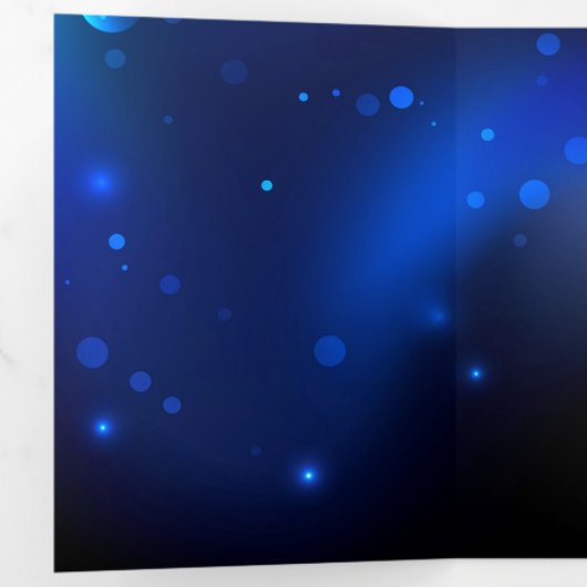 Morpho Vlinder in de Donkere Achtergrond Drieluik Uitnodiging (Binnenzijde eerst)