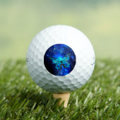 Morpho Vlinder in de Donkere Achtergrond Golfballen (Insitu Shirt)