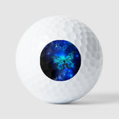 Morpho Vlinder in de Donkere Achtergrond Golfballen (Voorkant)