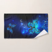 Morpho Vlinder in de Donkere Achtergrond Handdoek (Handdoek)