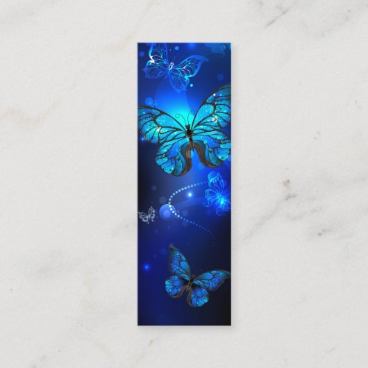 Morpho Vlinder in de Donkere Achtergrond Klantenkaartje (Voorkant)
