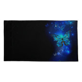 Morpho Vlinder in de Donkere Achtergrond Kussensloop (Achterkant)