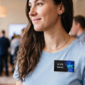 Morpho Vlinder in de Donkere Achtergrond Naambadge