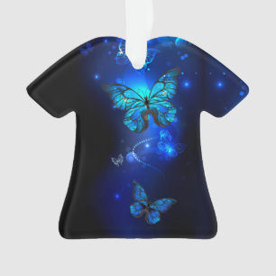 Morpho Vlinder in de Donkere Achtergrond Ornament