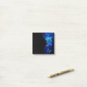 Morpho Vlinder in Donkere Achtergrond Post-it® Notes (Op bureau)
