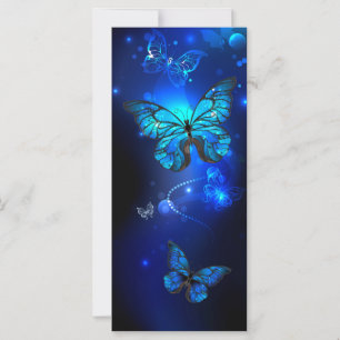 Morpho Vlinder op Donkere Achtergrond