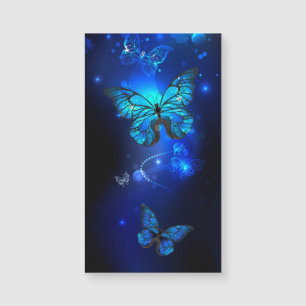 Morpho Vlinder op Donkere Achtergrond