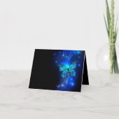 Morpho Vlinder op Donkere Achtergrond Aankondiging (Voorkant)