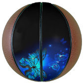 Morpho Vlinder op Donkere Achtergrond Basketbal (Verticaal)