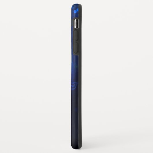 Morpho Vlinder op Donkere Achtergrond Case-Mate iPhone Case (Achterkant/links)