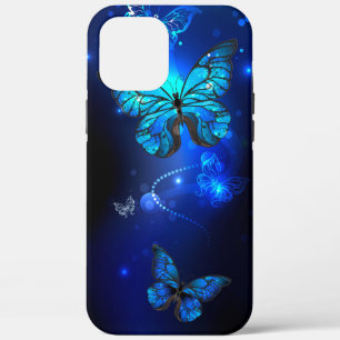 Morpho Vlinder op Donkere Achtergrond Case-Mate iPhone Case