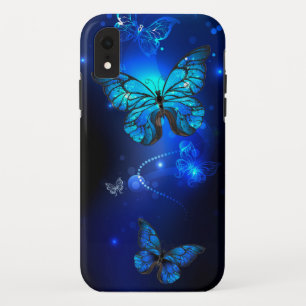 Morpho Vlinder op Donkere Achtergrond Case-Mate iPhone Case