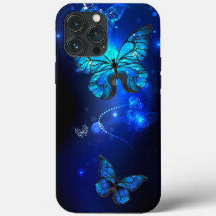 Morpho Vlinder op Donkere Achtergrond Case-Mate iPhone Case