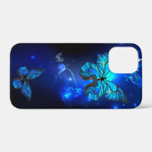 Morpho Vlinder op Donkere Achtergrond Case-Mate iPhone Case (Achterkant (horizontaal))
