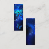 Morpho Vlinder op donkere achtergrond Contactkaartje (Voorkant / Achterkant)