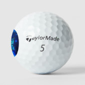 Morpho Vlinder op Donkere Achtergrond Golfballen (Logo)