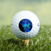 Morpho Vlinder op Donkere Achtergrond Golfballen (Insitu Shirt)