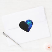 Morpho Vlinder op Donkere Achtergrond Hart Sticker (Envelop)