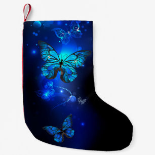 Morpho Vlinder op Donkere Achtergrond Kleine Kerstsok