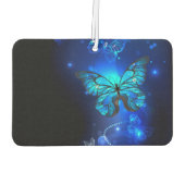 Morpho Vlinder op Donkere Achtergrond Luchtverfrisser (Achterkant)