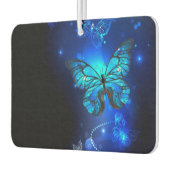 Morpho Vlinder op Donkere Achtergrond Luchtverfrisser (Links)