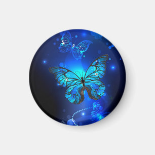 Morpho Vlinder op Donkere Achtergrond Magneet