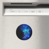 Morpho Vlinder op Donkere Achtergrond Magneet (Insitu (Vaatwasser))