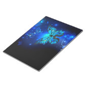 Morpho Vlinder op Donkere Achtergrond Notitieblok (Schuin)