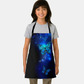 Morpho Vlinder op Donkere Achtergrond Schort (Insitu)