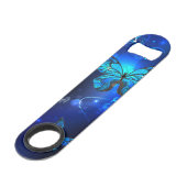 Morpho Vlinder op Donkere Achtergrond Speed Flessenopener (Voorkant Gekanteld)