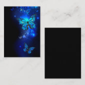 Morpho Vlinder op Donkere Achtergrond Visitekaartje (Voorkant / Achterkant)