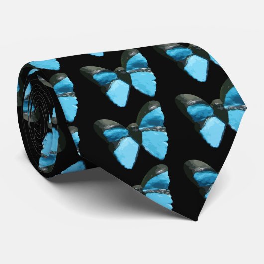 Morpho-vlinder Stropdas (Opgerold)