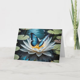 Morpho vlinder voor de verjaardag kaart