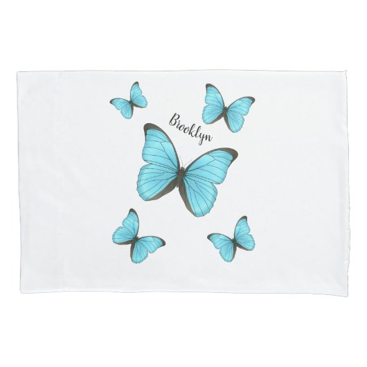 Morpho vlinders cartoon illustratie kussensloop (Voorkant)