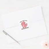 Morre niet met mamasaurus vierkante sticker (Envelop)