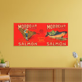 Morrello Brand Salmon Label Canvas Afdruk (Insitu (Woonkamer))