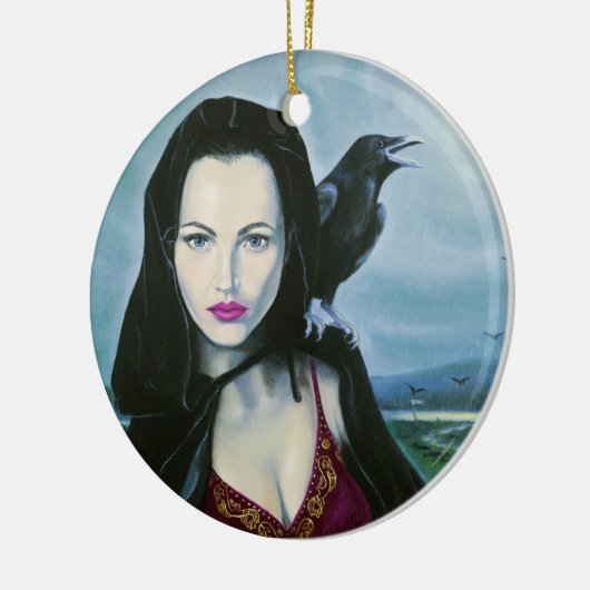 "Morrigan" Goddess Ornament/Pendant Keramisch Ornament (Links)
