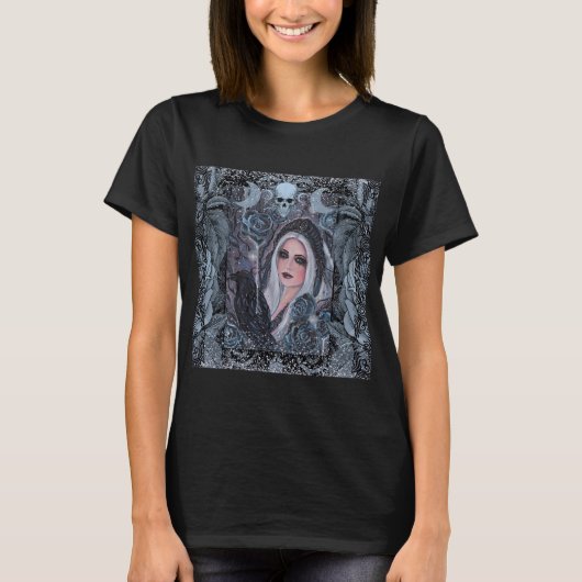 Morrigan godin met raaf door Renee T-shirt (Voorkant)