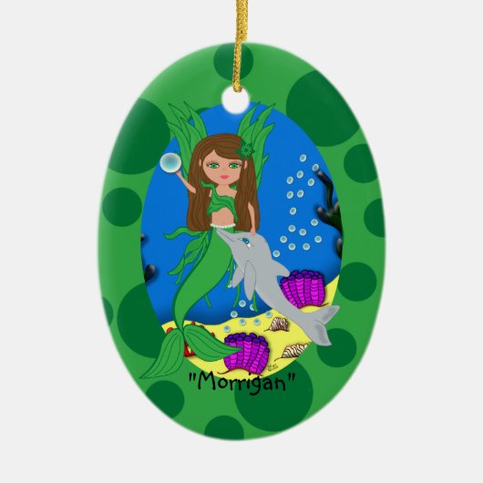 Morrigan Green Merfaery Ornament (Voorkant)