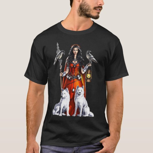 Morrigan Keltische Godin T-shirt (Voorkant)