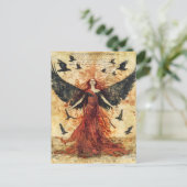 Morrigan Keltische godin van het lot Briefkaart (Staand voorkant)