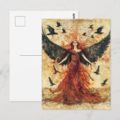Morrigan Keltische godin van strijd lot Briefkaart (Voorkant / Achterkant)