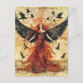 Morrigan Keltische godin van strijd lot Briefkaart